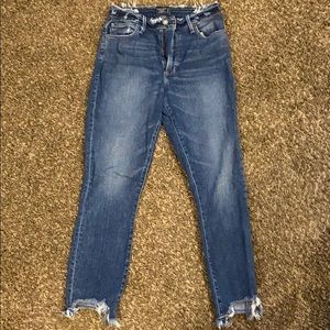 High rise ankle jeans